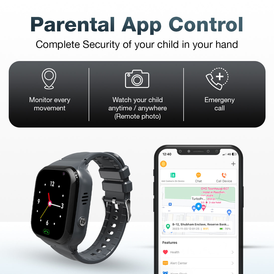 Plutlo Smart Watch Phone for Kids