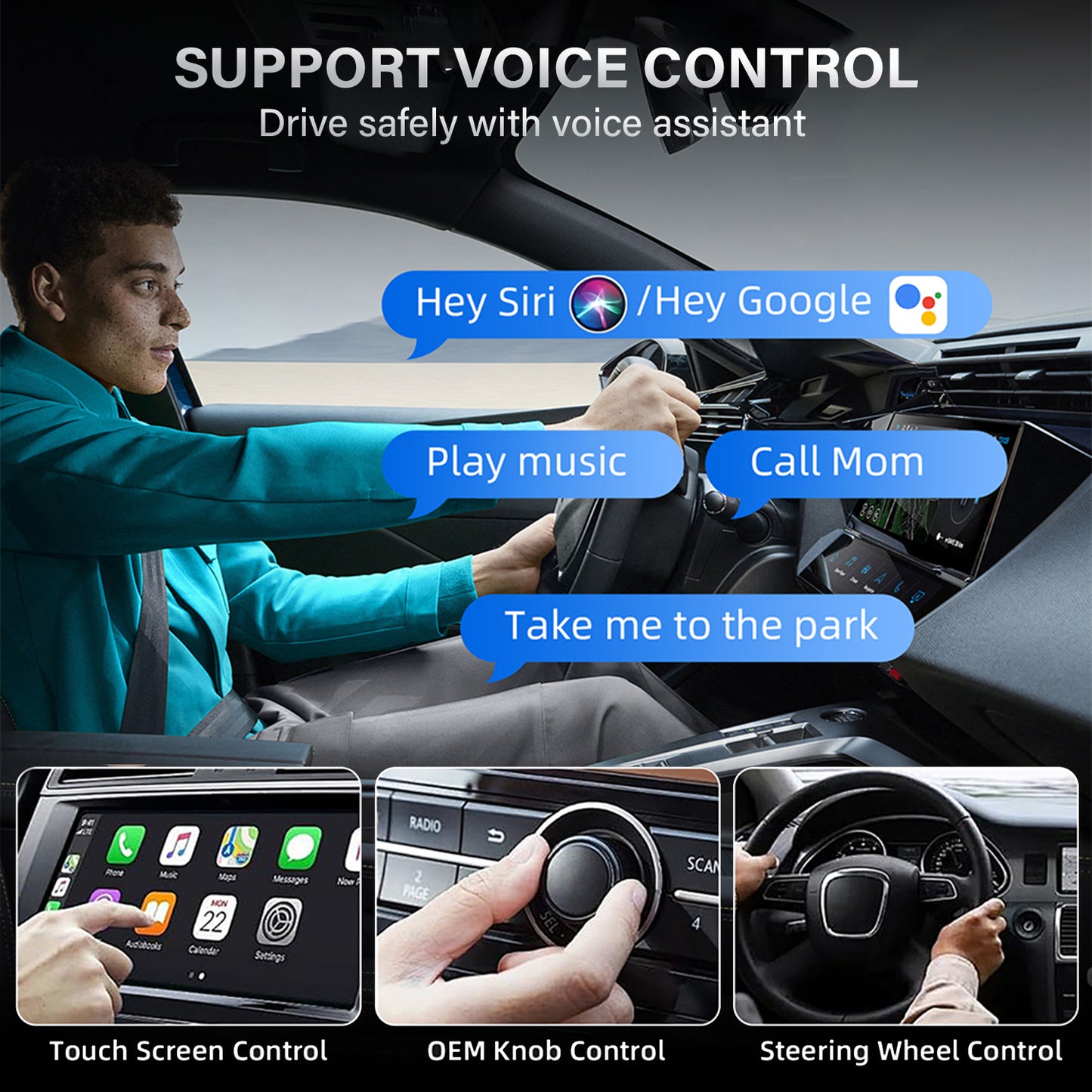 Wireless 2-in-1 Airlink CarPlay & Android Auto Adapter