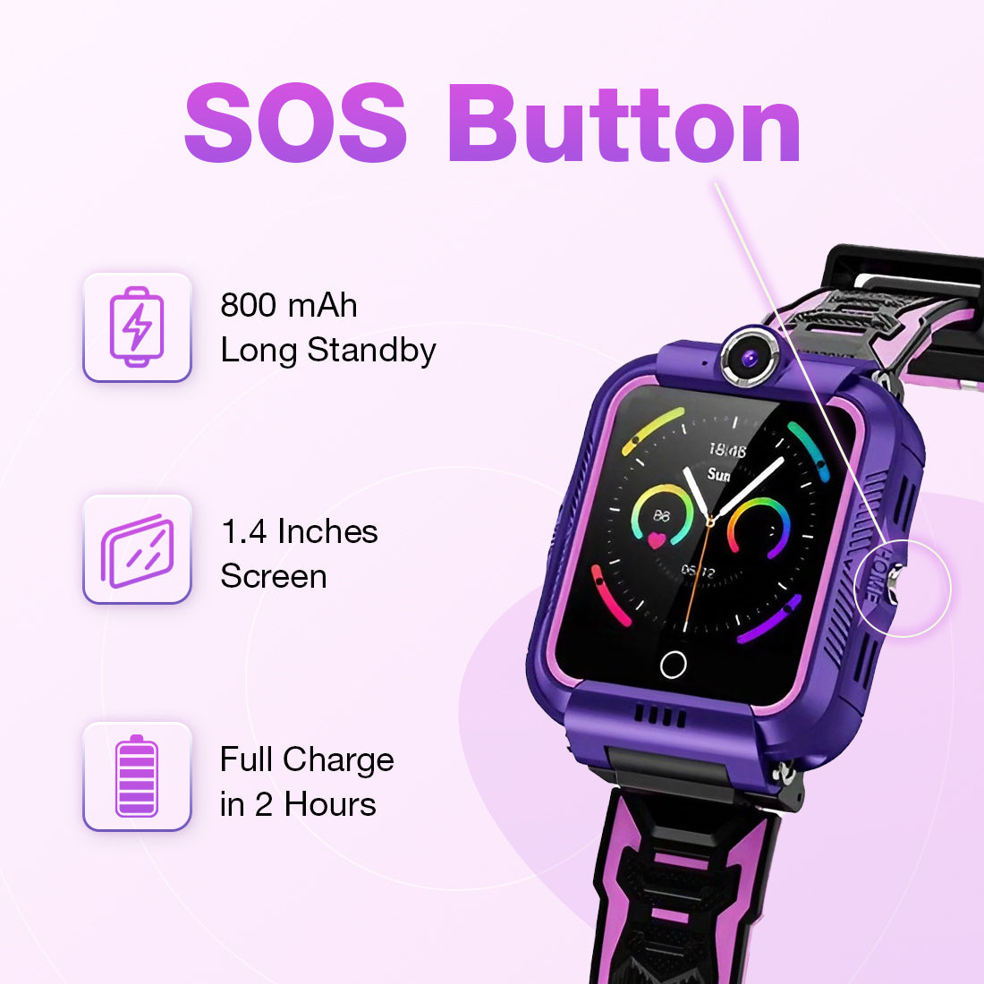 Plutlo Turbo Smart Watch For Kids