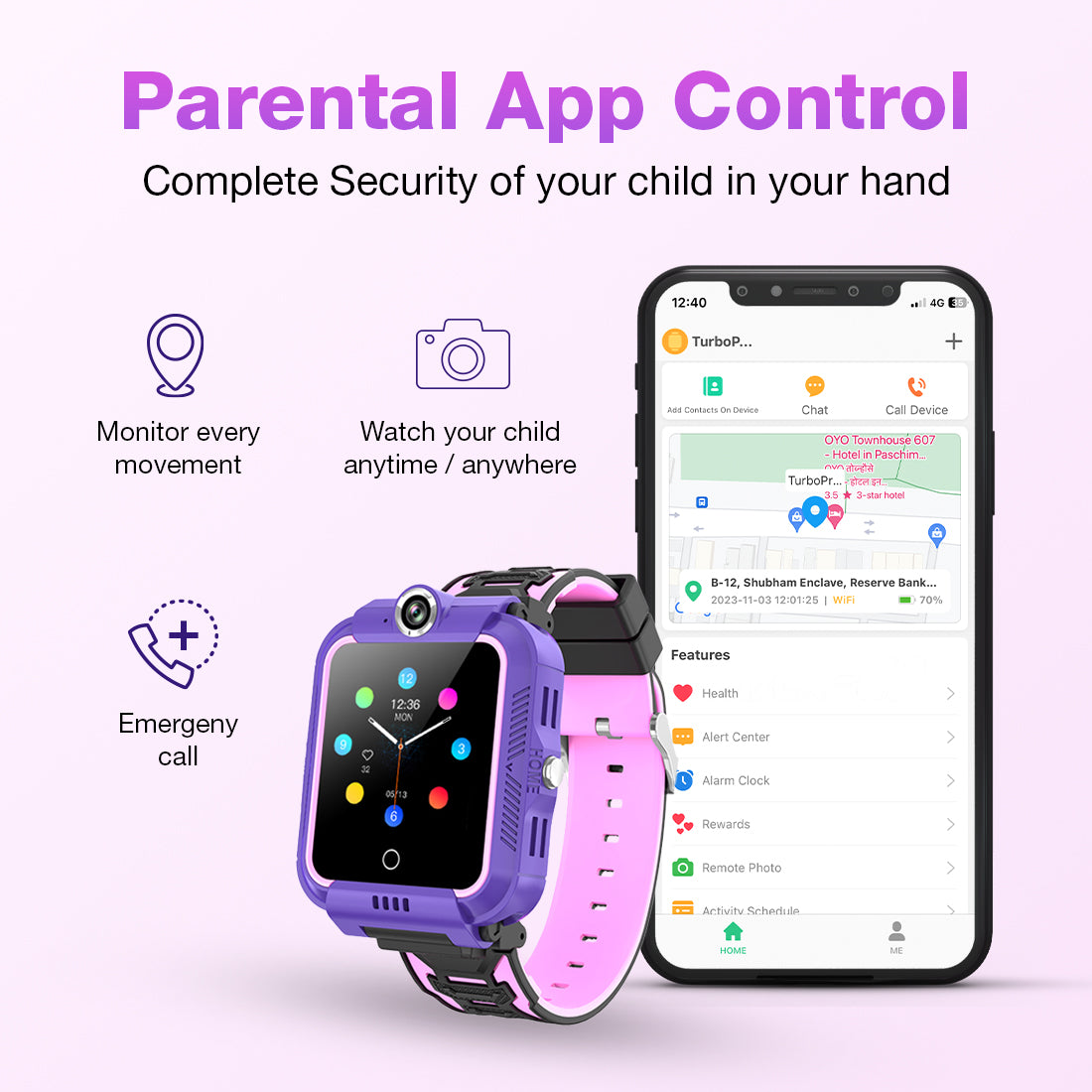 Plutlo Turbo Smart Watch For Kids