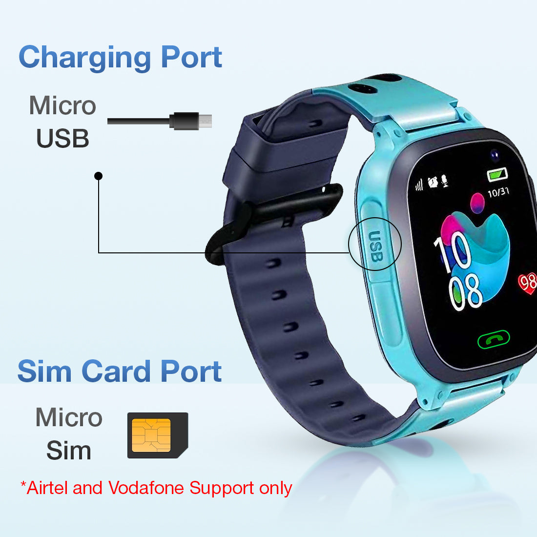 plutlo s1 smart watch for kids