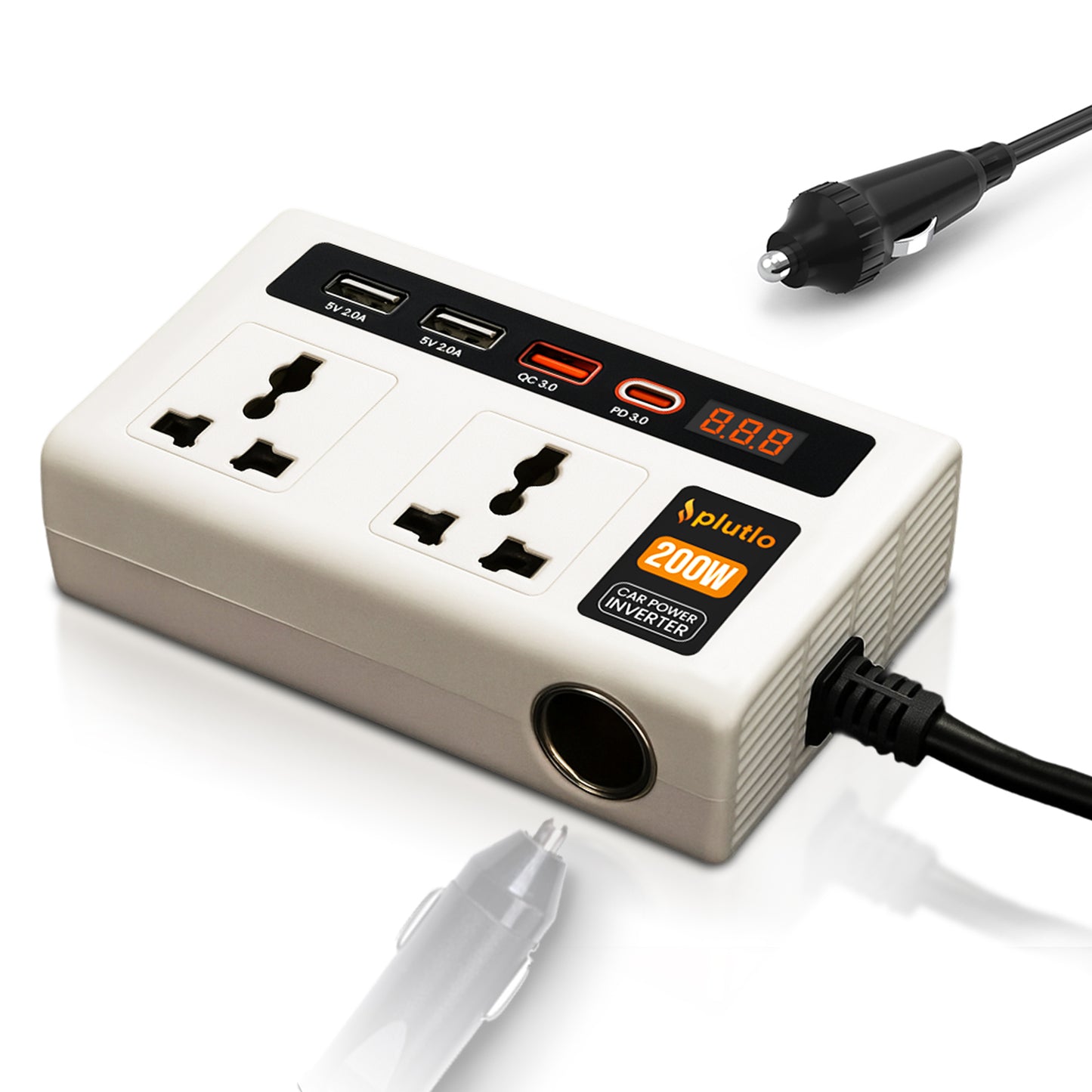 Plutlo car inverter | White