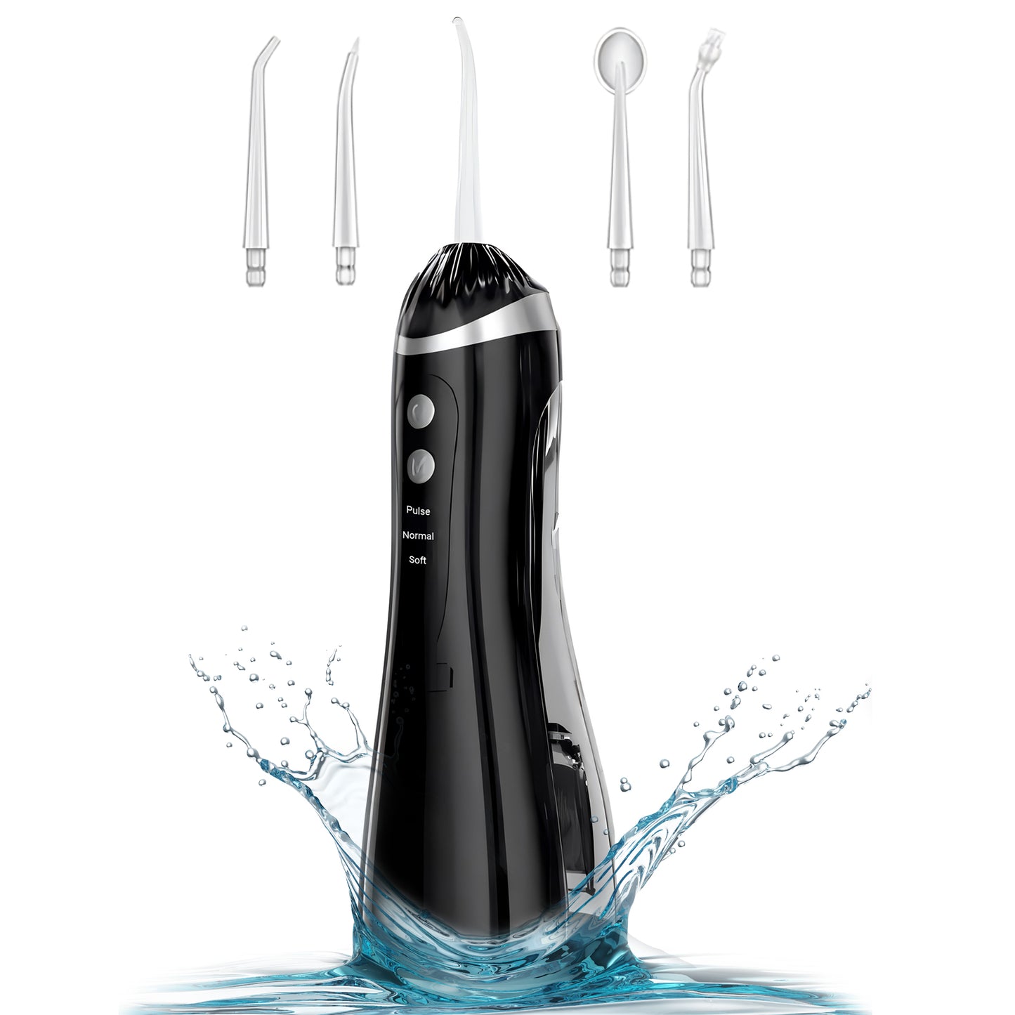 Plutlo Aqua Floss Oral Dental Water Flosser for Teeth | Black