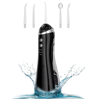 Plutlo Aqua Floss Oral Dental Water Flosser for Teeth | Black