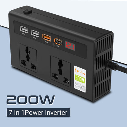 Plutlo car inverter | Black