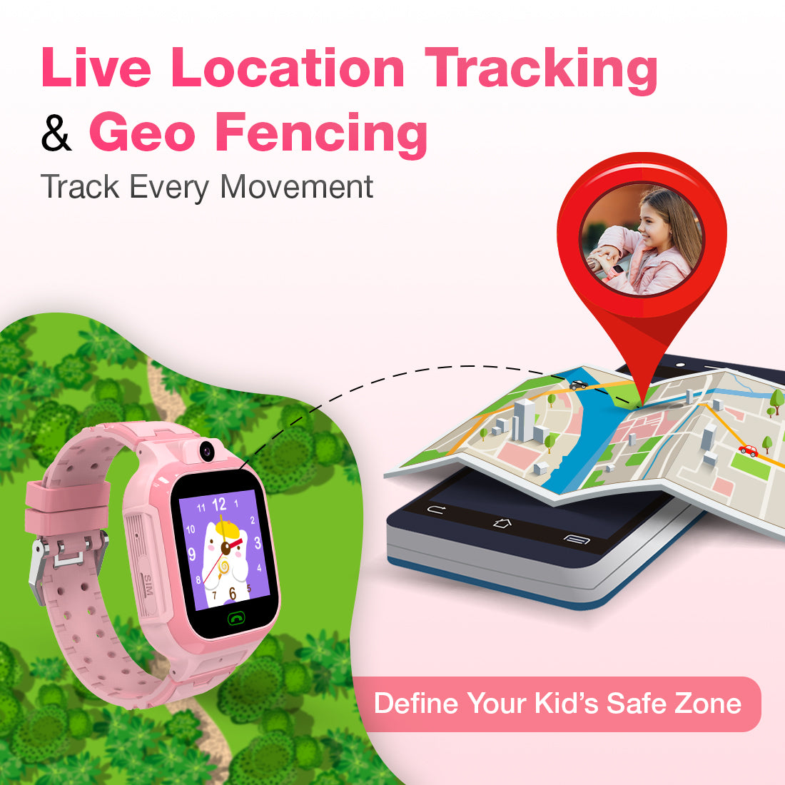 Pluto carepal pro smart watch for kids