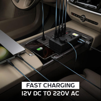 Plutlo car inverter | Black