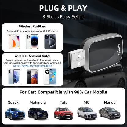 Wireless 2-in-1 Airlink CarPlay & Android Auto Adapter