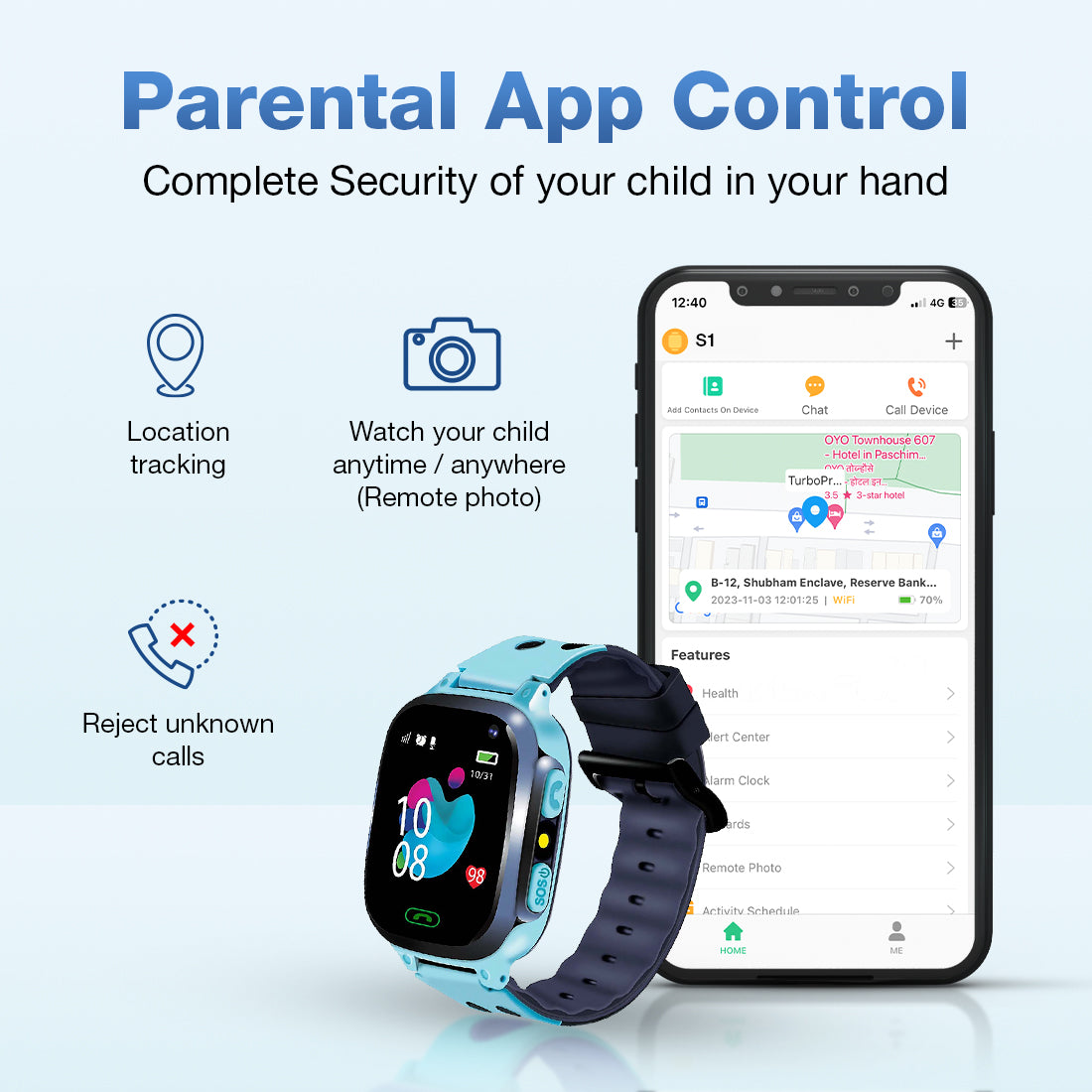 plutlo s1 smart watch for kids