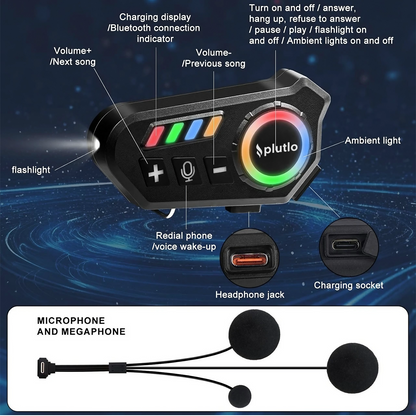 Motorcycle Helmet Bluetooth on Ear Headset